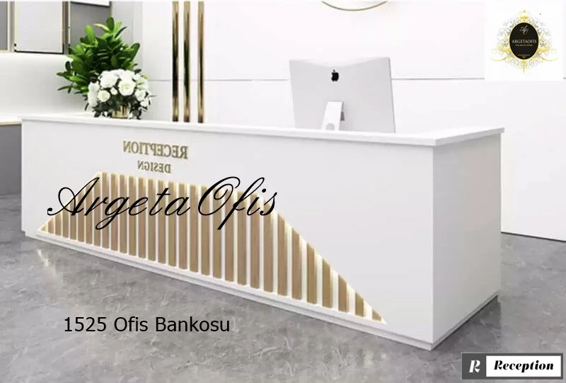1525 Güzellik Salonu Bankoları - Beyaz ve Safir Meşe renklerindedir. 1525 Güzellik Salonu Bankoları