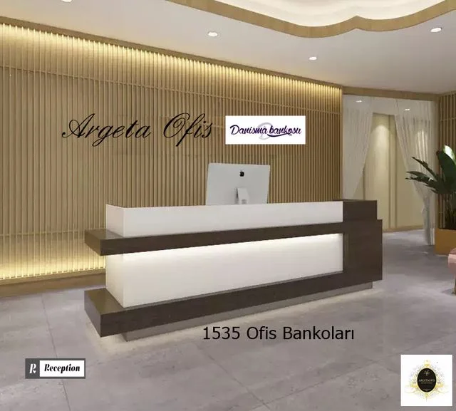 1535 Güzellik Salonu Bankoları - Nil Ceviz ve Beyaz renklerindedir. 1535 Güzellik Salonu Bankoları