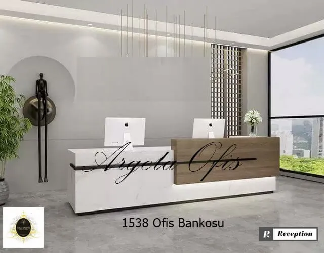 1538 Güzellik Salonu Bankoları - Ceviz ve Beyaz renklerindedir. 1538 Güzellik Salonu Bankoları