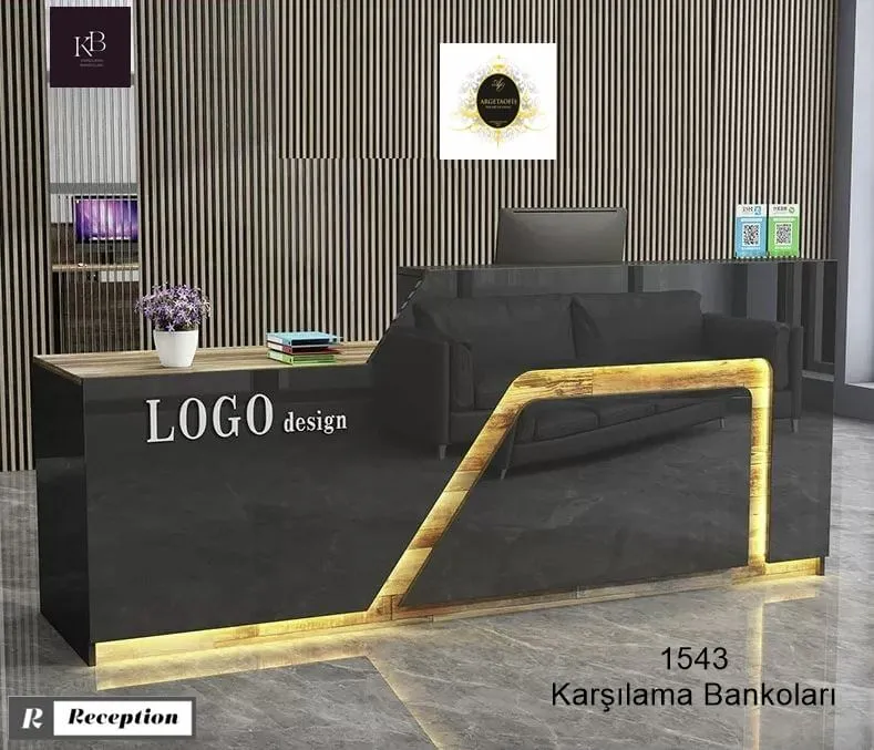 1543 Güzellik Salonu Bankoları - Siyah ve Atlantik Çam renklerindedir. 1543 Güzellik Salonu Bankoları