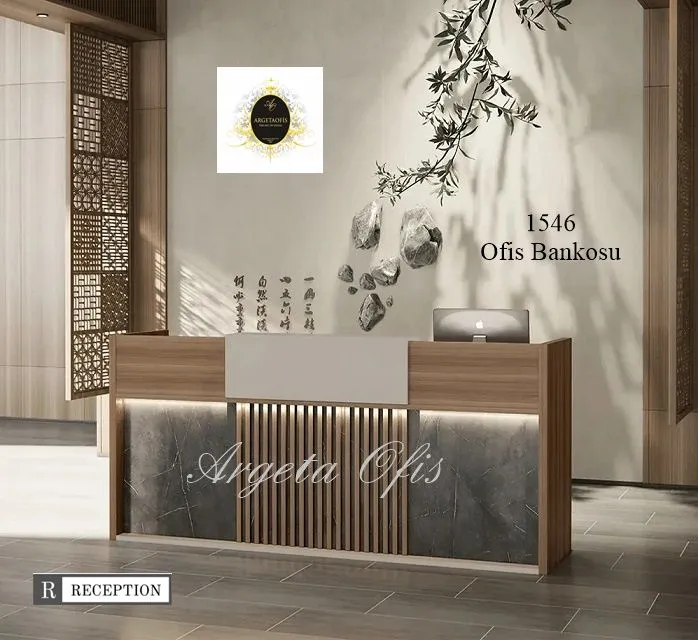1546 Güzellik Salonu Bankoları - Cappuccino ve Safir Meşe renklerindedir. 1546 Güzellik Salonu Bankoları