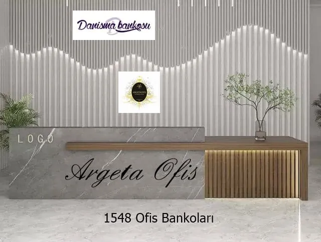 1548 Güzellik Salonu Bankoları - Lagina_Gri Mermer ve Nil Ceviz renklerindedir. 1548 Güzellik Salonu Bankoları
