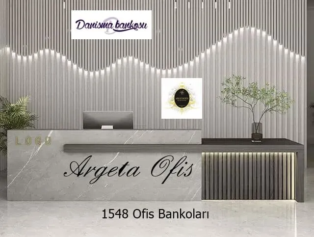 1548 Güzellik Salonu Bankoları - Lagina_Gri Mermer ve Nil Ceviz renklerindedir. 1548 Güzellik Salonu Bankoları