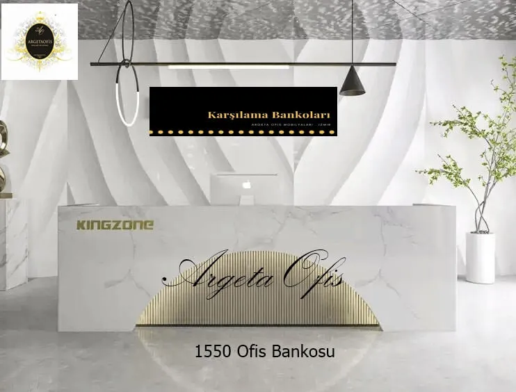1550 Güzellik Salonu Bankoları - Marmo_Beyaz Mermer ve Safir Meşe renklerindedir. 1550 Güzellik Salonu Bankoları