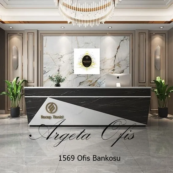 1569 Güzellik Salonu Bankoları - Royal Mermer ve Marmo_Beyaz Mermer renklerindedir. 1569 Güzellik Salonu Bankoları