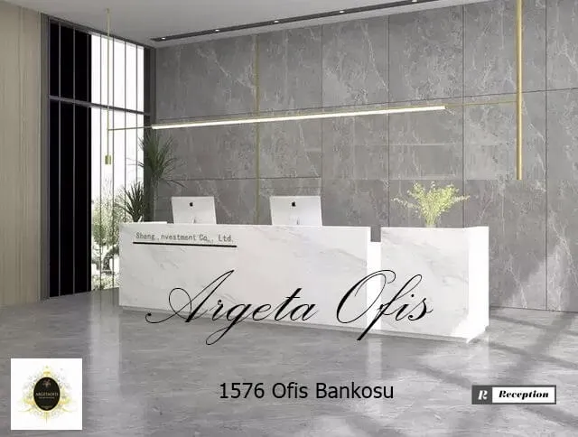 1576 Güzellik Salonu Bankoları - Marmo_Beyaz Mermer ve Beyaz renklerindedir. 1576 Güzellik Salonu Bankoları