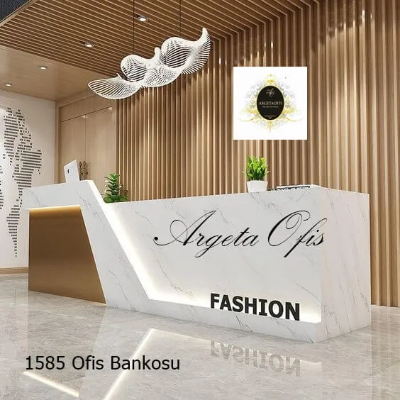 1584 Güzellik Salonu Bankoları - Cappuccino ve Beyaz renklerindedir. 1584 Güzellik Salonu Bankoları