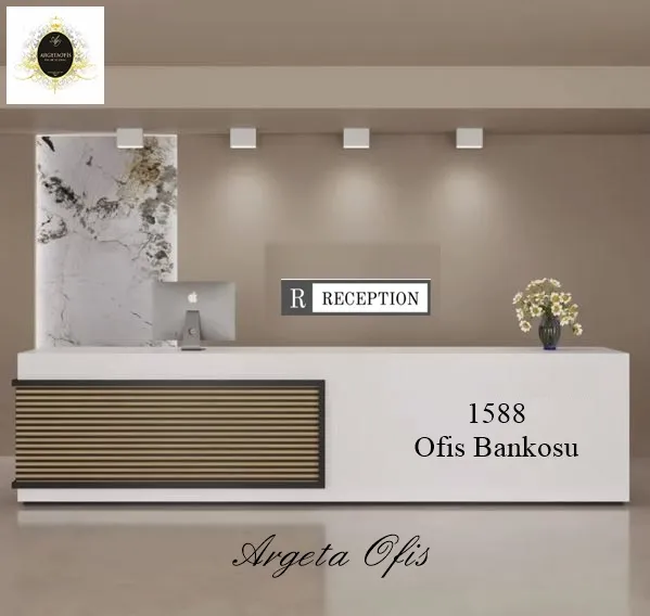 1587 Güzellik Salonu Bankoları - Beyaz ve Safir Meşe renklerindedir. 1587 Güzellik Salonu Bankoları