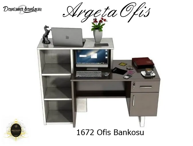 1671 Güzellik Salonu Bankoları - Söke Ceviz ve Beyaz renklerindedir. 1671 Güzellik Salonu Bankoları
