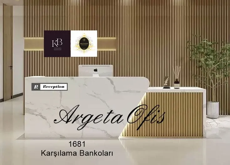 1680 Güzellik Salonu Bankoları - Beyaz ve Ceviz renklerindedir. 1680 Güzellik Salonu Bankoları