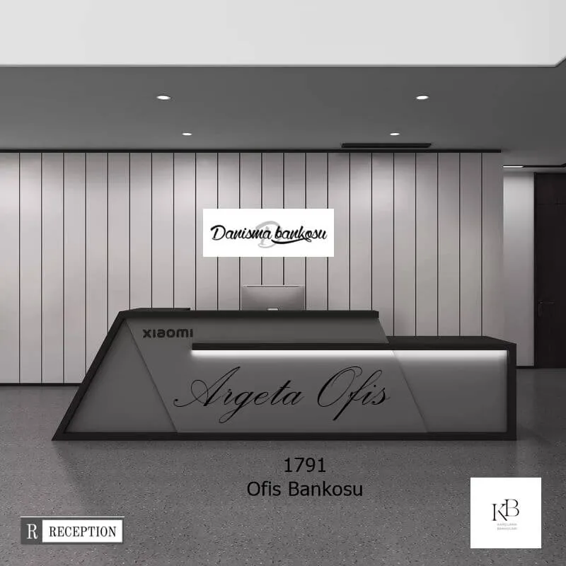 1789 Güzellik Salonu Bankoları - Marmo_Beyaz Mermer ve Safir Meşe renklerindedir. 1789 Güzellik Salonu Bankoları