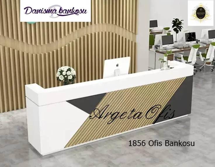 1835 Güzellik Salonu Bankoları - Safir Meşe ve Marmo_Beyaz Mermer renklerindedir. 1835 Güzellik Salonu Bankoları