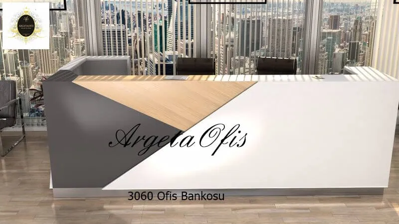 3029 Güzellik Salonu Bankoları - Safir Meşe ve Beyaz renklerindedir. 3029 Güzellik Salonu Bankoları