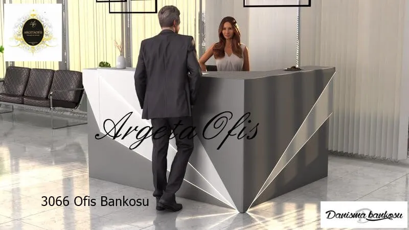 3036 Güzellik Salonu Bankoları - Antrasit ve Beyaz renklerindedir. 3036 Güzellik Salonu Bankoları