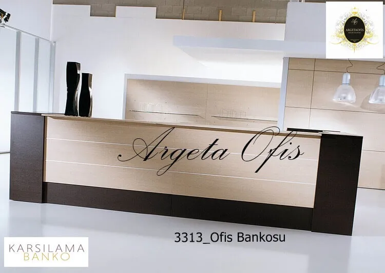 3054 Güzellik Salonu Bankoları - Siyah ve Safir Meşe renklerindedir. 3054 Güzellik Salonu Bankoları