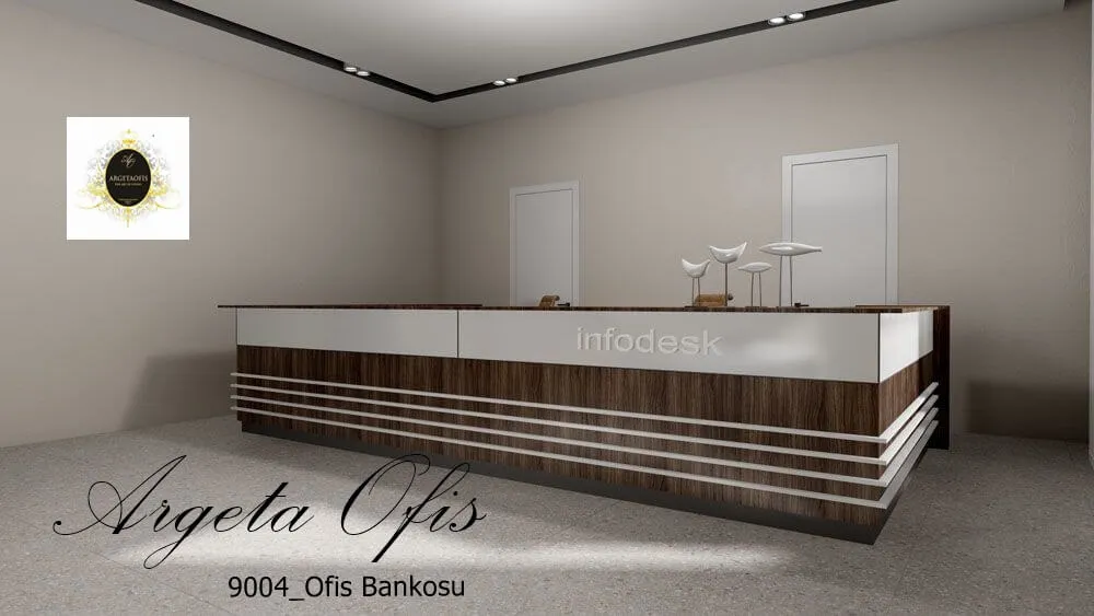 3069 Güzellik Salonu Bankoları - Beyaz ve Afrika Ceviz renklerindedir. 3069 Güzellik Salonu Bankoları