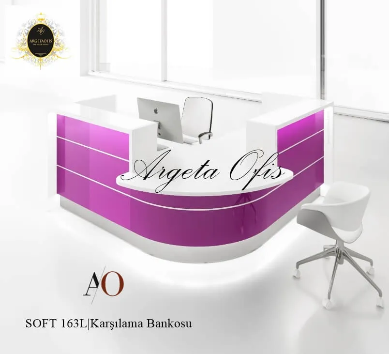Soft-163_Ofis-Bankosu_Karşılama-Bankoları_Danışma-Banko_Banko-Mobilya_Argeta-Ofis-Mobilya (2) modelli banko ile  renkleri ile üretilmiştir.